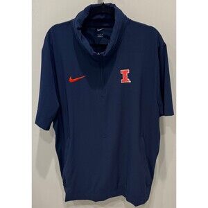 Illinois Fighting Illini - Nike Team Issue Rain 1/4 Zip w/ Hoodie - Men's XL